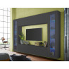 Ensemble TV mural moderne 4 éléments anthracite mat Maroussia