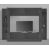 Ensemble TV mural moderne 4 éléments anthracite mat Maroussia