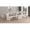 Banc extensible contemporain pin blanc Montoya