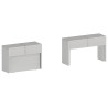 Banc extensible contemporain pin blanc Montoya