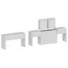 Banc extensible contemporain pin blanc Montoya