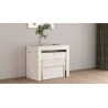 Banc extensible contemporain pin blanc Montoya