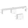 Banc extensible contemporain pin blanc Montoya