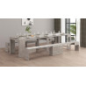 Banc extensible contemporain ciment brut Montoya