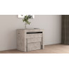 Banc extensible contemporain ciment brut Montoya