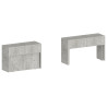 Banc extensible contemporain gris béton Montoya