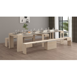 Banc extensible contemporain coloris orme Montoya