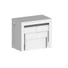 Banc extensible contemporain blanc brillant Montoya