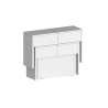 Banc extensible contemporain blanc brillant Montoya