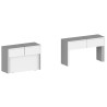 Banc extensible contemporain blanc brillant Montoya