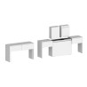 Banc extensible contemporain blanc brillant Montoya