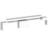 Banc extensible contemporain blanc brillant Montoya