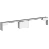 Banc extensible contemporain blanc brillant Montoya