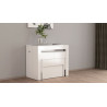 Banc extensible contemporain blanc brillant Montoya