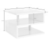 Table basse moderne 55 cm blanc brillant Zaya