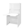 Bureau secrétaire moderne blanc brillant Lilas