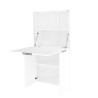 Bureau secrétaire d'angle moderne blanc brillant Lilas