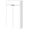 Meuble d'entrée suspendu moderne 56 cm blanc/chêne Alesine