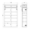 Meuble d'entrée suspendu moderne 56 cm blanc/chêne Alesine