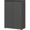 Armoire basse de bureau 2 portes coloris graphite Betina