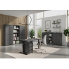 Armoire basse de bureau 2 portes coloris graphite Betina