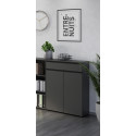 Armoire basse de bureau 81 cm coloris graphite Betina