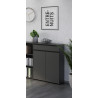 Armoire basse de bureau 81 cm coloris graphite Betina