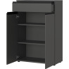 Armoire basse de bureau 81 cm coloris graphite Betina