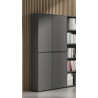 Armoire haute de bureau coloris graphite Betina