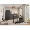 Armoire haute de bureau coloris graphite Betina