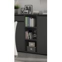 Bibliothèque de bureau H 120 cm coloris graphite Betina