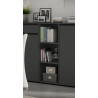 Bibliothèque de bureau H 120 cm coloris graphite Betina