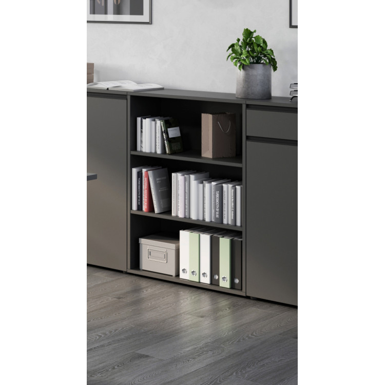 Etagère de bureau H 120 cm coloris graphite Betina