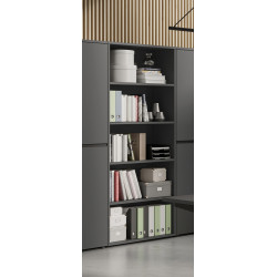 Etagère de bureau H 197 cm coloris graphite Betina