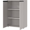 Armoire basse de bureau 2 portes gris cachemire Betina