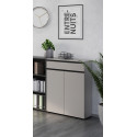 Armoire basse de bureau 81 cm gris cachemire Betina