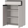 Armoire basse de bureau 81 cm gris cachemire Betina