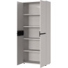 Armoire haute de bureau gris cachemire Betina