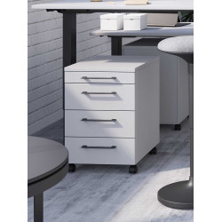 Caisson de bureau mobile gris clair Organza