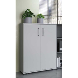 Armoire basse de bureau gris clair Organza