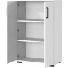 Armoire basse de bureau gris clair Organza