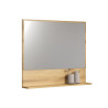 Miroir de salle de bain contemporain chêne clair Lissandre