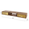 Console suspendue en bois de manguier massif Zoe