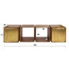 Buffet/bahut suspendu 169 cm en bois de manguier massif Zoe