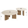 Tables basses rondes modernes MDF et céramique Romanesco (lot de 2)