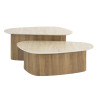 Tables basses modernes MDF et céramique Romanesco (lot de 2)