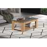 Table basse contemporaine rectangulaire chêne artisan Fabrizio