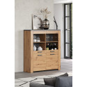 Buffet haut contemporain chêne artisan Fabrizio