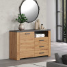 Buffet/bahut contemporain 127 cm chêne artisan Fabrizio