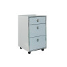 Caisson de bureau mobile moderne blanc laqué brillant Leila